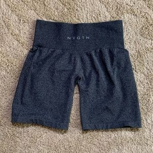 gray NVGTN spandex shorts, size medium
